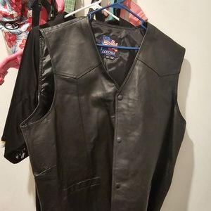 Genuine Leather Vest 5XL